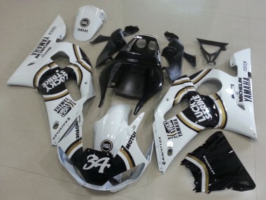 Carenado Moto Yamaha YZF R6 1998-2002 - Blanco Negro Motul Lucky Strike 34