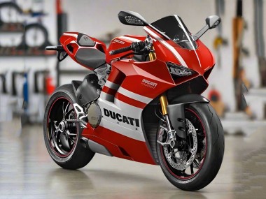 Carenado Moto Ducati Panigale V4 V4S 2018-2019 - Blanco Rojo Raya
