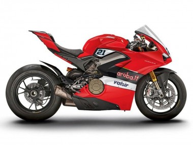 Carenado Moto Ducati Panigale V4 V4S 2018-2019 - Rojo Negro Blanco Valsir