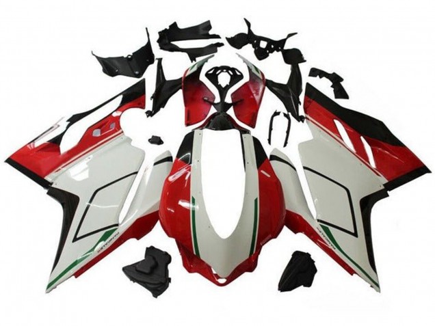 Carenado Moto Ducati 959/1299 2015-2020 - Blanco Rojo Verde Negro Brillante