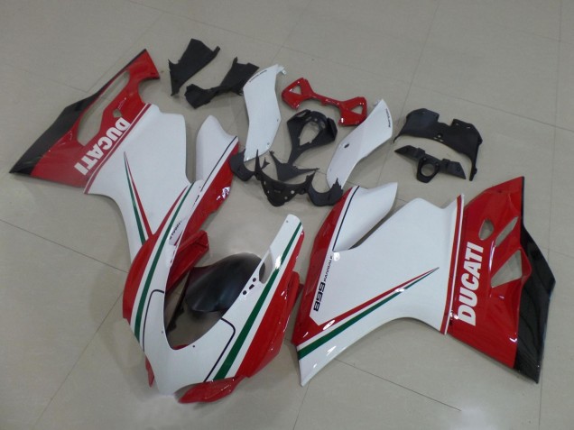 Carenado Moto Ducati Panigale 899 2011-2014 - Blanco Rojo Verde Negro Brillante
