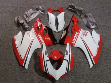 Carenado Moto Ducati Panigale 1199 2011-2014 - Blanco Rojo Verde Negro Brillante Corse