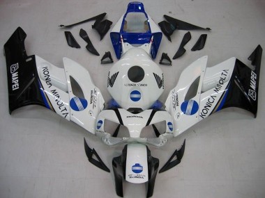 Carenado Moto Honda CBR1000RR 2004-2005 - Blanco Azul Negro Brillante Konica Minolta
