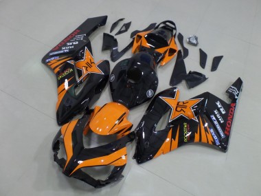 Carenado Moto Honda CBR1000RR 2004-2005 - Naranja Negro Brillante Rockstar