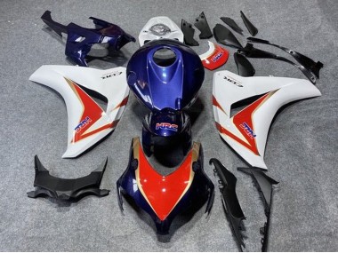 Carenado Moto Honda CBR1000RR 2008-2011 - Blanco Rojo Azul Oscuro Oro HRC