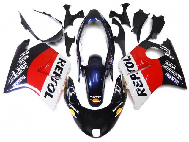 Carenado Moto Honda CBR1100XX Blackbird 1996-2007 - Rojo Blanco Azul Negro Brillante Repsol