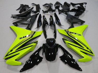 Carenado Moto Honda CBR500R 2013-2015 - Neon Amarillo Negro Brillante