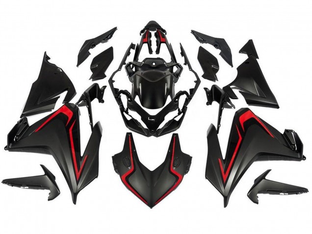 Carenado Moto Honda CBR500R 2019-2021 - Negro Mate Rojo