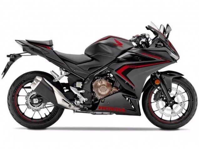Carenado Moto Honda CBR500R 2019-2021 - Negro Mate Rojo Negro
