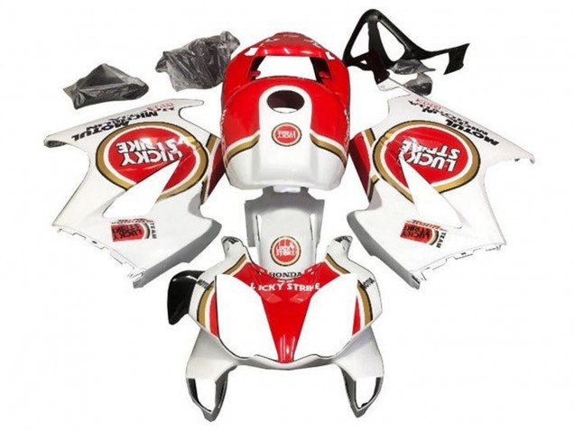 Carenado Moto Honda VFR 800 2002-2013 - Blanco Rojo Lucky Strike