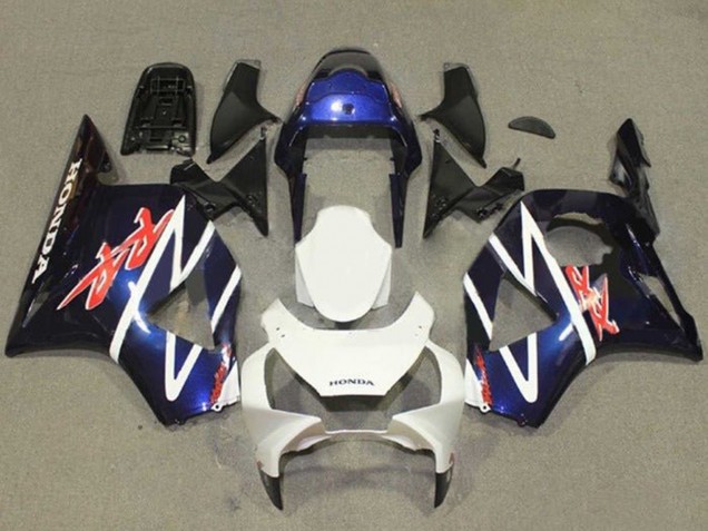 Carenado Moto Honda CBR900RR 954 2002-2003 - Azul Blanco Negro Brillante