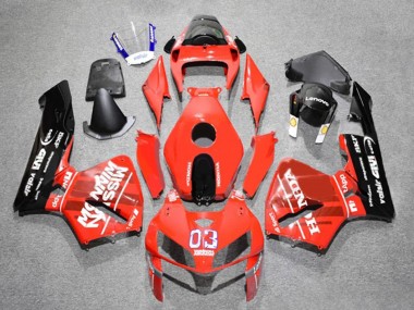 Carenado Moto Honda CBR600RR 2005-2006 - Rojo Negro Blanco 03