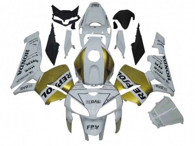 Carenado Moto Honda CBR600RR 2005-2006 - Blanco Oro Repsol