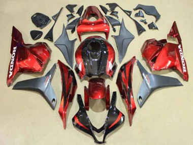 Carenado Moto Honda CBR600RR 2009-2012 - Plata Rojo Negro Brillante