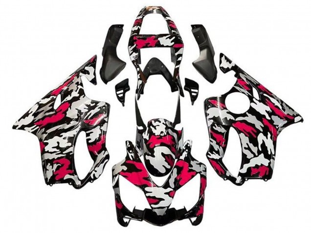 Carenado Moto Honda CBR600 F4i 2001-2003 - Negro Rojo Gris Camouflage