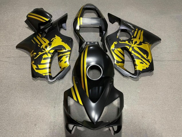 Carenado Moto Honda CBR600 F4i 2001-2003 - Oro Negro Mate Cráneo