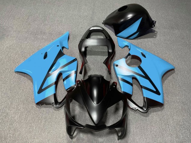 Carenado Moto Honda CBR600 F4i 2001-2003 - Azul Claro Negro Mate
