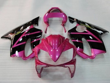 Carenado Moto Honda CBR600 F4i 2001-2003 - Rosa Negro Brillante Raya