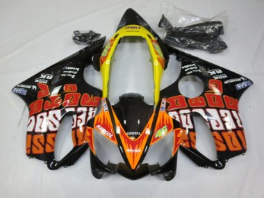 Carenado Moto Honda CBR600 F4i 2004-2007 - Amarillo Naranja Negro Brillante Rossi