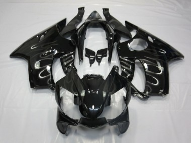 Carenado Moto Honda CBR600 F4i 2004-2007 - Negro Brillante Blanco Llama