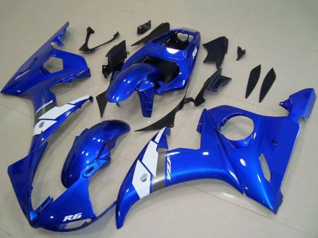 Carenados Moto Yamaha YZF R6 2003-2004 - Azul Blanco OEM Estilo