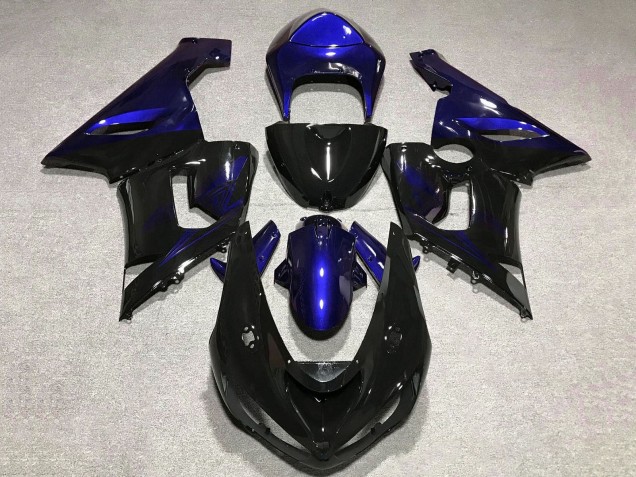Carenados Moto Kawasaki ZX6R 2005-2006 - Azul Negro Brillante