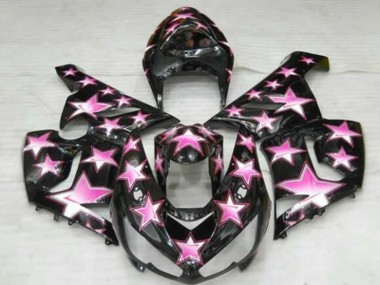 Carenado Moto Kawasaki ZX6R 2005-2006 - Negro Rosa Estrella