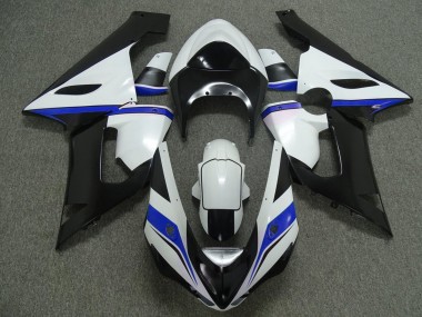 Carenado Moto Kawasaki ZX6R 2005-2006 - Blanco Negro Azul