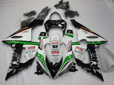 Carenado Moto Kawasaki ZX6R 2005-2006 - Blanco Negro Verde Rojo Rizoma Playboy