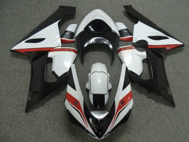 Carenado Moto Kawasaki ZX6R 2005-2006 - Blanco Negro Rojo