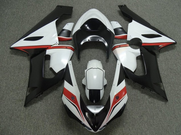 Carenado Moto Kawasaki ZX6R 2005-2006 - Blanco Negro Rojo