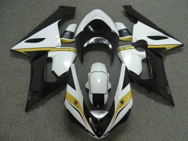 Carenado Moto Kawasaki ZX6R 2005-2006 - Blanco Negro Amarillo
