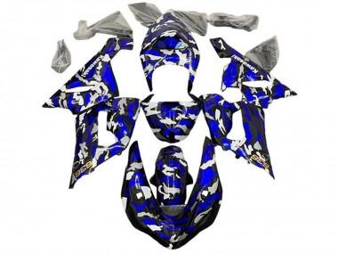 Carenado Moto Kawasaki ZX6R 2005-2006 - Azul Camouflage