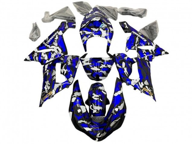 Carenado Moto Kawasaki ZX6R 2005-2006 - Azul Camouflage