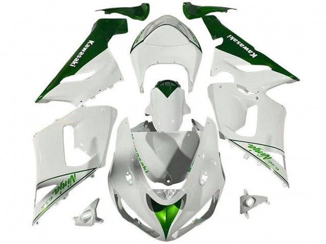 Carenado Moto Kawasaki ZX6R 2005-2006 - Blanco Verde