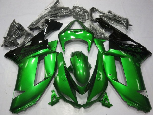 Carenado Moto Kawasaki ZX6R 2007-2008 - Verde Negro