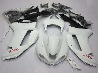 Carenado Moto Kawasaki ZX6R 2007-2008 - Blanco Mate Rojo