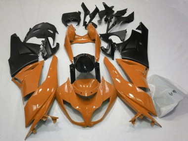 Carenado Moto Kawasaki ZX6R 2007-2008 - Naranja Negro Negro Mate