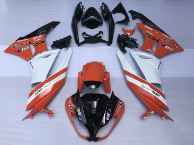 Carenado Moto Kawasaki ZX6R 2007-2008 - Naranja Blanco Negro