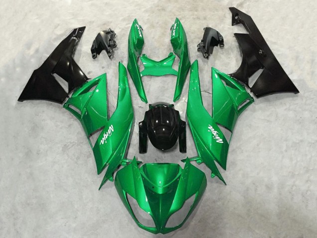 Carenado Moto Kawasaki ZX6R 2009-2012 - Verde Negro Brillante Blanco Ninja
