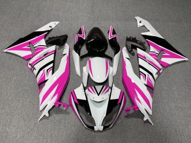 Carenado Moto Kawasaki ZX6R 2009-2012 - Blanco Rosa Negro