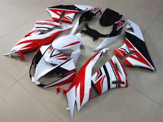 Carenado Moto Kawasaki ZX6R 2009-2012 - Blanco Rojo Negro