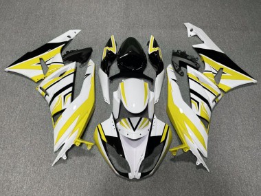 Carenado Moto Kawasaki ZX6R 2009-2012 - Blanco Amarillo Negro