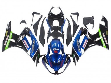 Carenado Moto Kawasaki ZX6R 2009-2012 - Azul Negro Brillante Rojo Verde