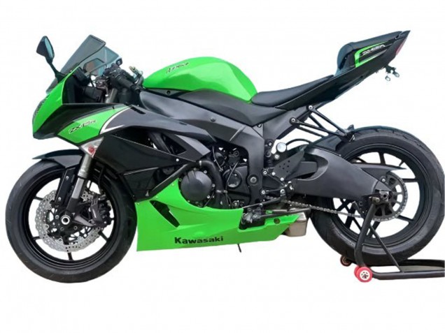 Carenado Moto Kawasaki ZX6R 2009-2012 - Verde Negro Mate