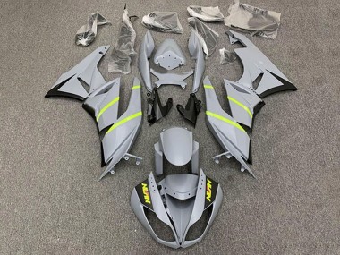 Carenado Moto Kawasaki ZX6R 2009-2012 - Gris Amarillo Raya