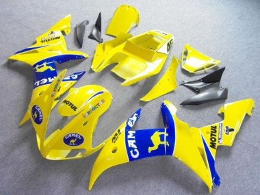 Carenado Moto Yamaha YZF R6 2003-2004 - Amarillo Azul Camello Motul