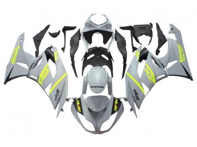 Carenado Moto Kawasaki ZX6R 2009-2012 - Gris Amarillo Negro