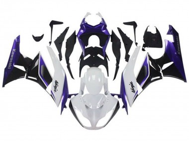 Carenado Moto Kawasaki ZX6R 2009-2012 - Púrpura Blanco Negro