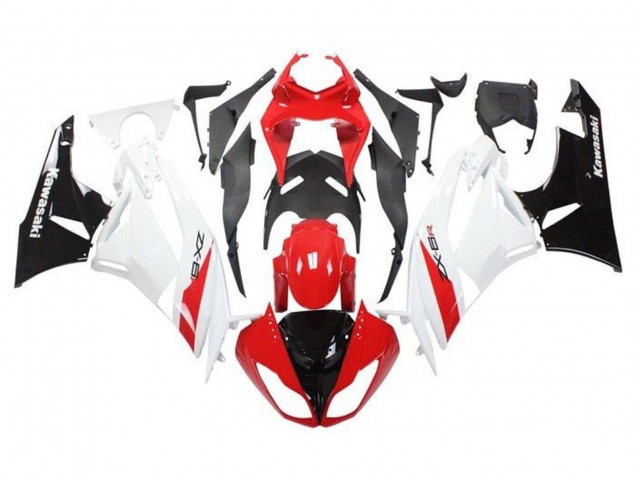 Carenado Moto Kawasaki ZX6R 2009-2012 - Rojo Blanco Negro